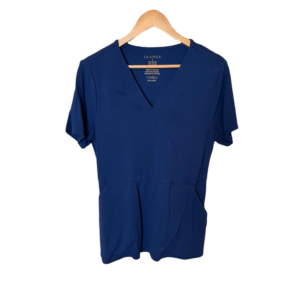 Jaanuu Medical Scrub Top Size L Navy Blue